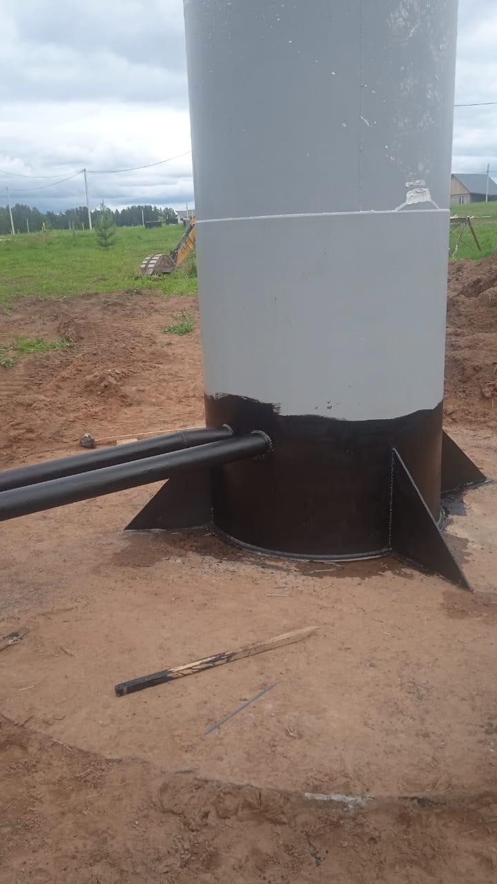 Монтаж водопроводной башни Рожновского 50 м3 в мкр. Удмуртская Тукля п. Ува Увинского района УР